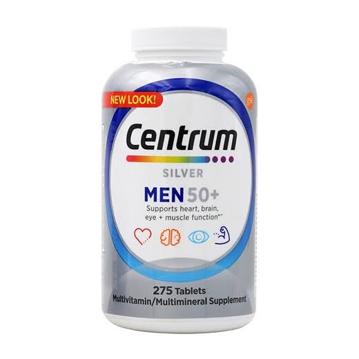 Centrum Silver Men 50+, 275 Tablets سنتروم فضى ، فيتامينات و معادن متعددة للرجال فوق 50 عام _ 275 حباية