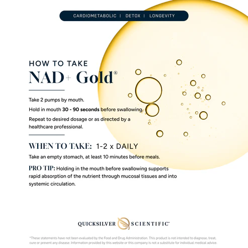 Quicksilver Scientific NAD+ Gold® | Liposomal NMN Supplement | 50 ML - Image 5